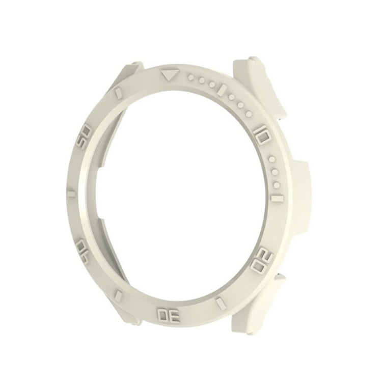 Light gray/white PC half-cover watch case with scale, snap-on protective round frame
