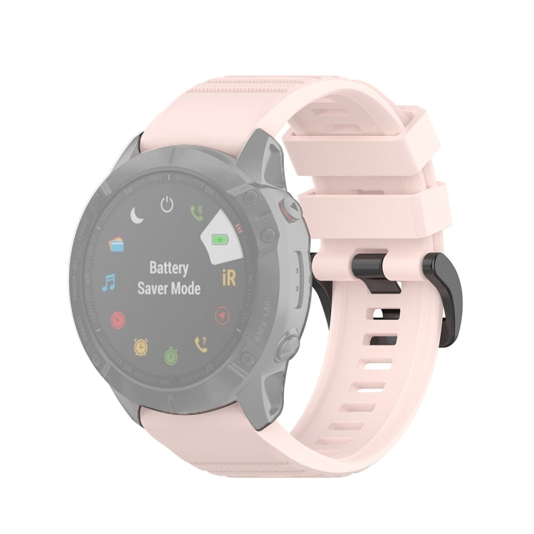 Textured quick-release wrist strap with plastic button, light pink band.