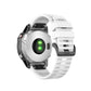 22mm white quick-release wrist strap with plastic buckle, open clasp view