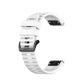 22mm white quick-release wrist strap with plastic buckle, reverse side and clasp