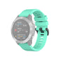 Mint green 22mm textured watch strap with plastic quick-release buckle, front view