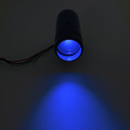 Adjustable tachometer shift warning light, blue LED glow in black housing