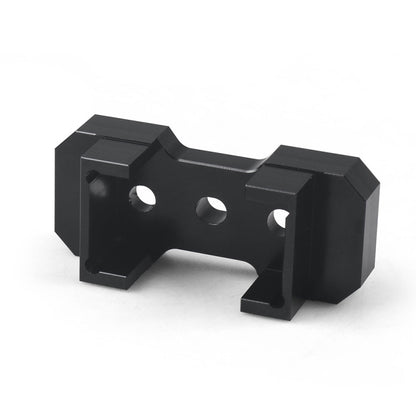 Black transmission mount insert bushing bracket with three mounting holes