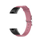 Pink leather watch strap with adjustment holes and detachable connector ends