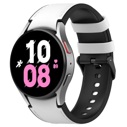 Silicone buckle watch band, black strap with pin-and-loop buckle on a smartwatch