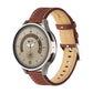 Unusual Fluted Leather Watch Band, 20mm, 22mm