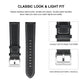 Unusual Fluted Leather Watch Band, 20mm, 22mm