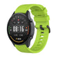 22mm silicone smartwatch wrist strap with quick-release clasp, lime green