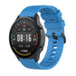 22mm silicone smartwatch wrist strap with quick-release clasp, sky blue