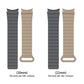 Silicone magnetic watch bands in dark gray and beige with rectangular clasp