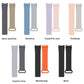 Assorted silicone magnetic watch bands: tan, blue, purple, pink, gray, black, orange