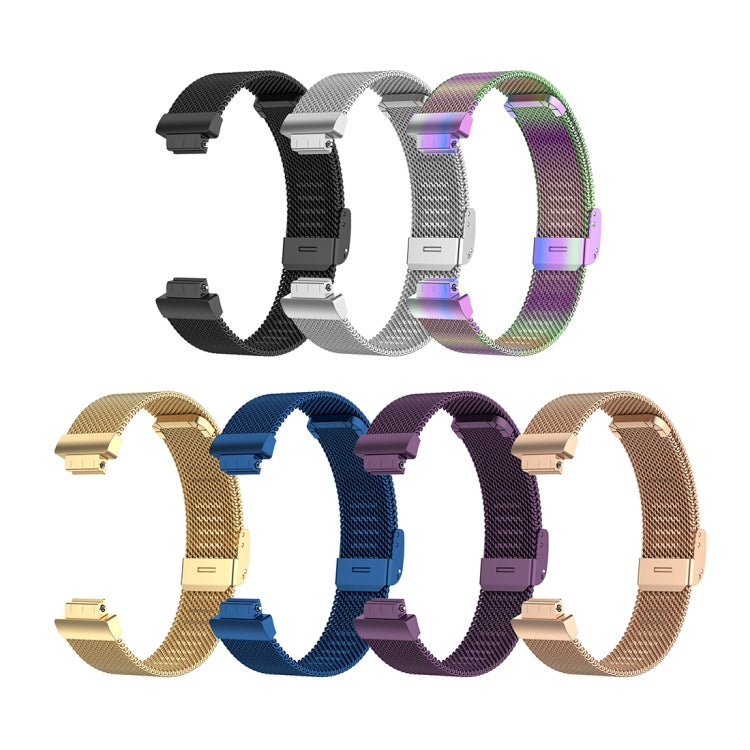 Metal mesh watch band set in multiple colors, interchangeable clasp ends