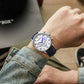 Multifunctional Quartz Men Leather Watch, Ochstin 6050E