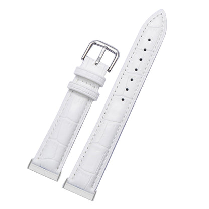 Universal Crocodile Texture Genuine Leather Watch Band, For Fitbit Versa 3 / Sense, For Fitbit Versa 4 / Sense 2