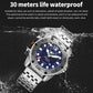 OCHSTIN men’s quartz watch on silver steel bracelet with blue dial
