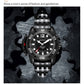 OCHSTIN men’s quartz watch with black dial and black steel bracelet strap