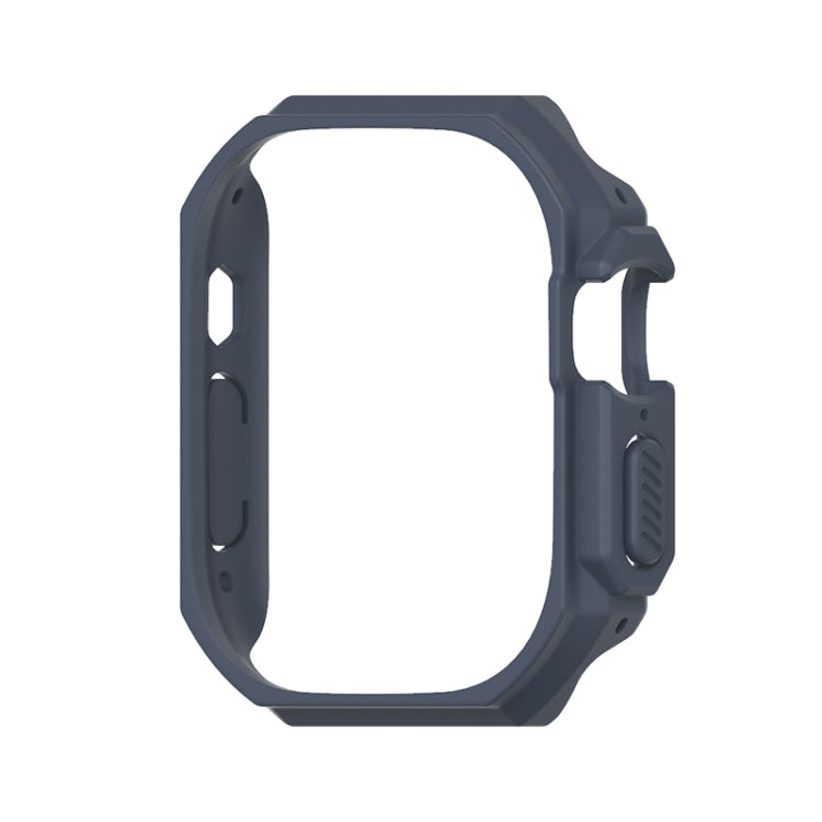 Ultra-thin PC watch case for 49mm, dark blue with cutouts and side buttons