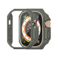 Ultra-thin PC watch case for 49mm, khaki green with beige bezel and side buttons