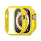 Ultra-thin PC watch case for 49mm, yellow with beige bezel and side grips