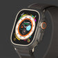 Ultra-thin PC watch case for 49mm, dark grey with beige bezel and side buttons