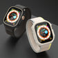 Ultra-thin PC watch cases for 49mm, one dark grey and one light grey with bezel