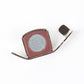 Magnetic seam guide press foot with red plate and gray center insert, silver metal frame