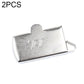 Magnetic seam guide press foot, silver metal base with curved magnetic insert