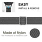 Adjustable Nylon Braided Elasticity Watch Band, For Garmin Fenix 7X