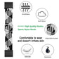 Black and white woven nylon watch band with adjustable buckle and cushioned clasp