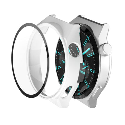 White 2-in-1 watch case with tempered glass film for GT3 Pro 46mm watch