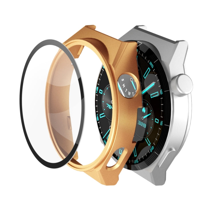 Rose gold 2-in-1 watch case with tempered glass film for GT3 Pro 46mm smartwatch