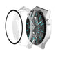 Clear 2-in-1 watch case with tempered glass film and transparent screen guard
