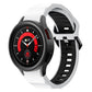 Two-tone silicone watch band, black and white with pin-buckle, for Galaxy Watch5 Pro