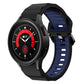 Two-tone silicone watch band, black and blue with pin-buckle, for Galaxy Watch5 Pro