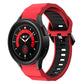 Two-tone silicone watch band with black and red for Samsung Galaxy Watch5 Pro.