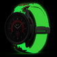 Neon green printed silicone watch band with magnetic clasp for smartwatch