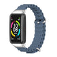 Deep blue silicone breathable watch band with metal buckle and perforated strap