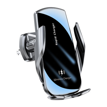 Black smart induction wireless car phone charger with adjustable side arms