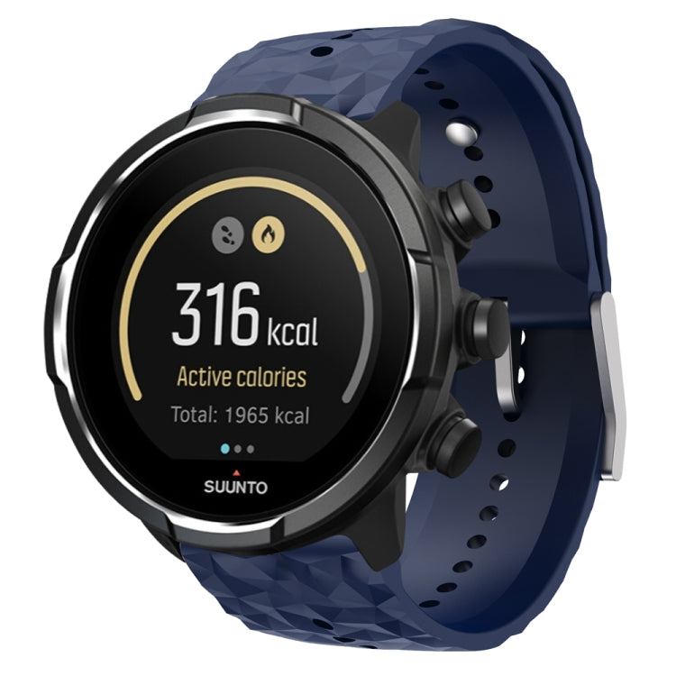 Rhombus Texture Silicone Watch Band, For Suunto 9