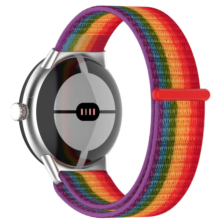 Metal Head Nylon Loop Watch Band, For Google Pixel Watch 5 / 4 / 3 / 2 / 1 41mm