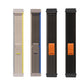 Nylon loop watch bands set with textured fabric and rectangular buckles in multiple colors