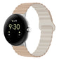 Beige silicone watch band with magnetic reverse buckle, 41mm