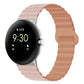 Light pink silicone watch band with magnetic reverse buckle, 41mm