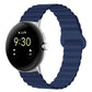 Navy blue silicone watch band with magnetic reverse buckle, 41mm
