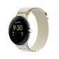 Nylon Loop Silver Connector Watch Band, For Google Pixel Watch 5 / 4 / 3 / 2 / 1 41mm