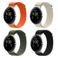 Nylon Loop Silver Connector Watch Band, For Google Pixel Watch 5 / 4 / 3 / 2 / 1 41mm