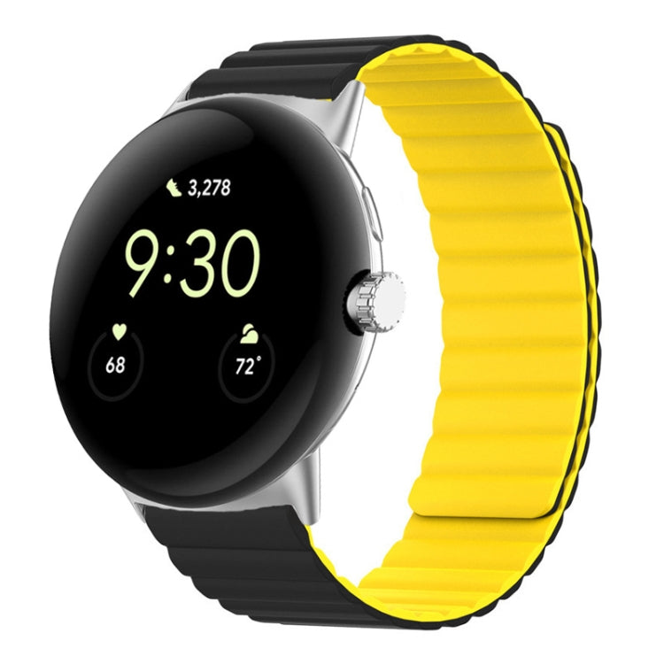 Two-section Magnetic Silicone Watch Band, For Google Pixel Watch 5 / 4 / 3 / 2 / 1 41mm