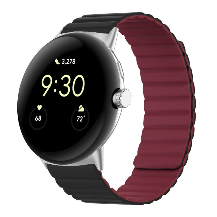 Two-section Magnetic Silicone Watch Band, For Google Pixel Watch 5 / 4 / 3 / 2 / 1 41mm