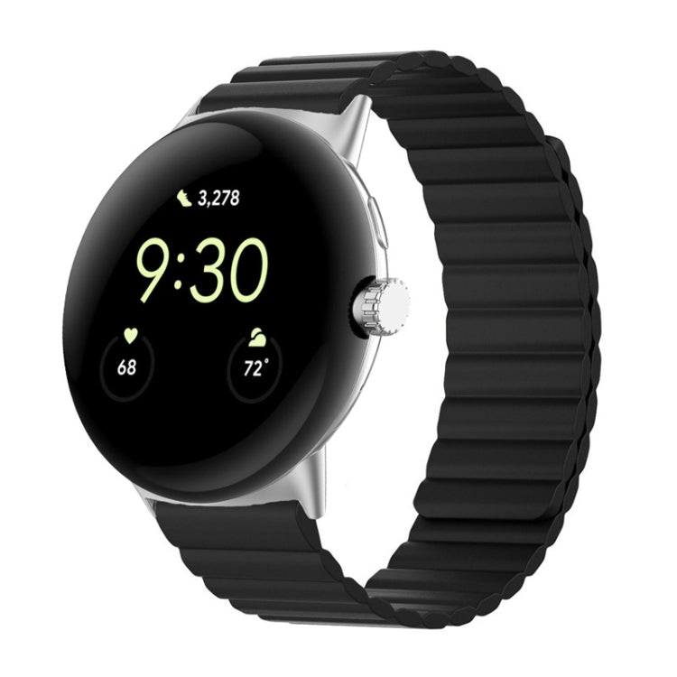 Two-section Magnetic Silicone Watch Band, For Google Pixel Watch 5 / 4 / 3 / 2 / 1 41mm
