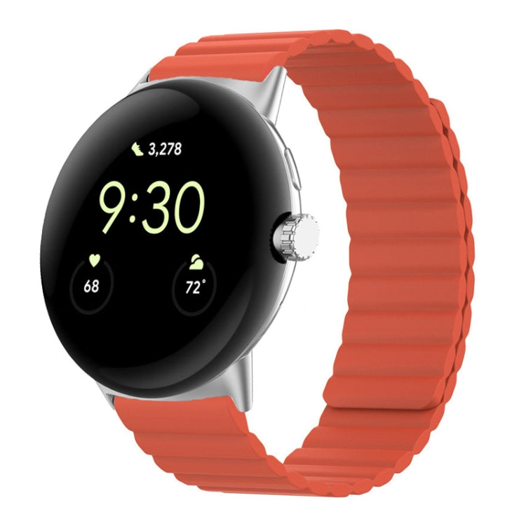 Two-section Magnetic Silicone Watch Band, For Google Pixel Watch 5 / 4 / 3 / 2 / 1 41mm